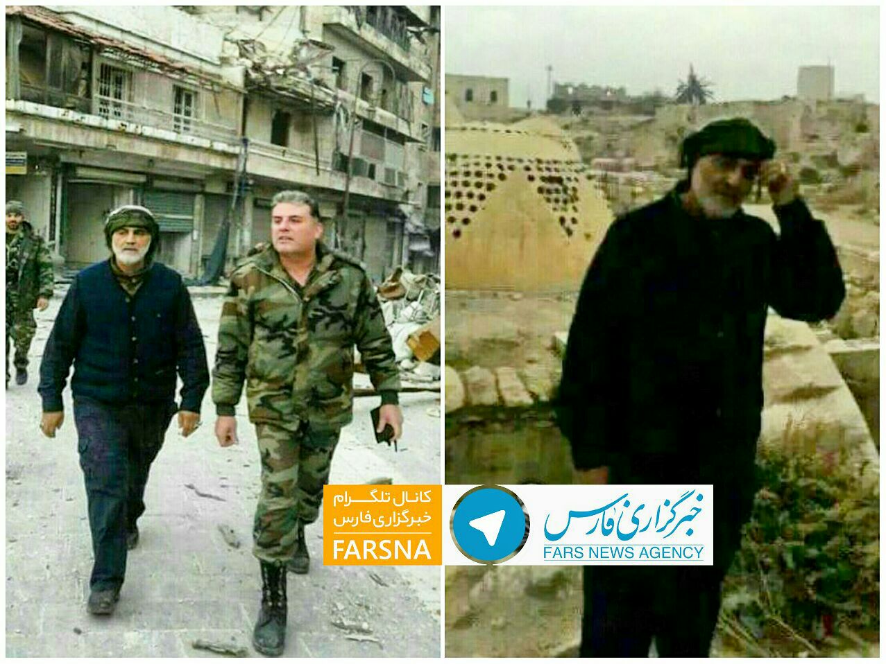 سردار سلیمانی در جبهه حلب سوریه +عکس