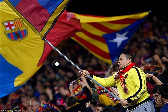 پرچمی که بارسلونا را محروم می کند! +عکس