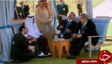 اقدام خفت بار وزیر خارجه عربستان مقابل بوش +عکس