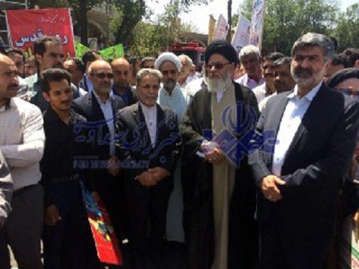 مسولین استان یزد در راهپیمایی روز قدس +عکس