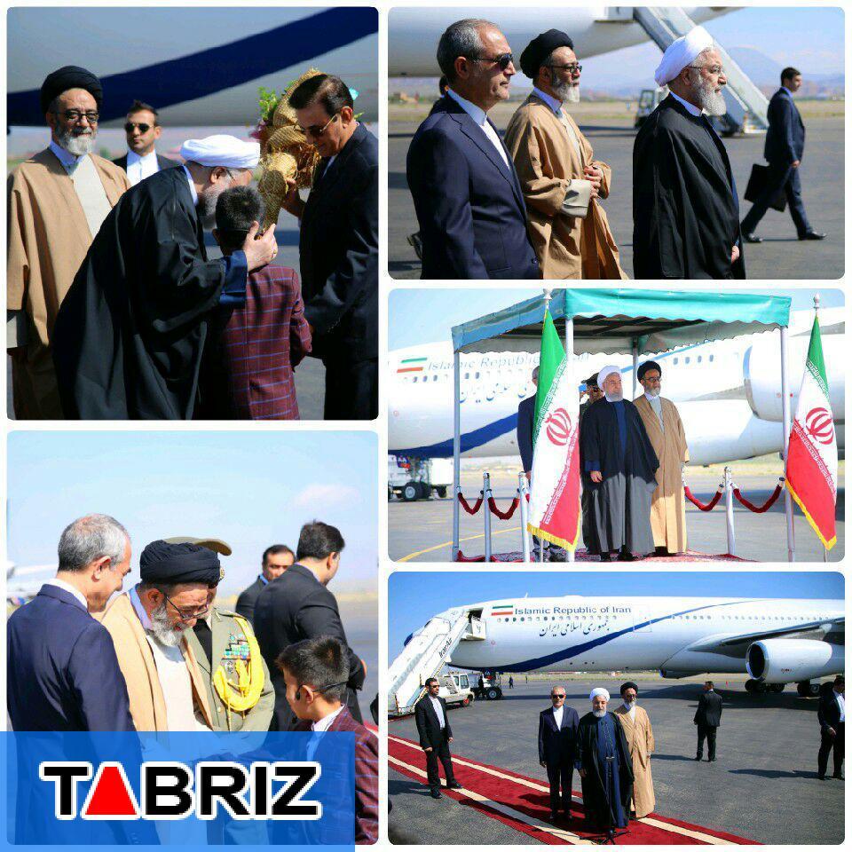 تصاویر استقبال از دکتر روحانی رئیس جمهور ایران در فرودگاه