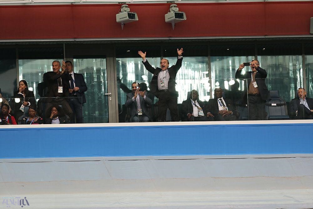 شادی جالب وزیر ورزش و علی کفاشیان پس از گل ایران به مراکش +عکس
