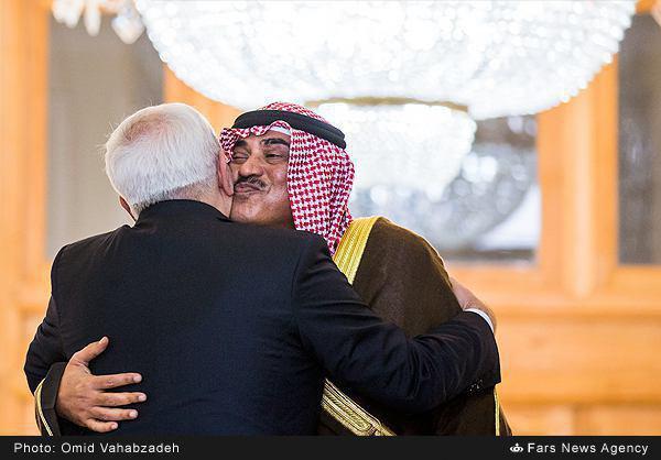 خوشحالی وزیرخارجه کویت از بوسیدن ظریف +عکس