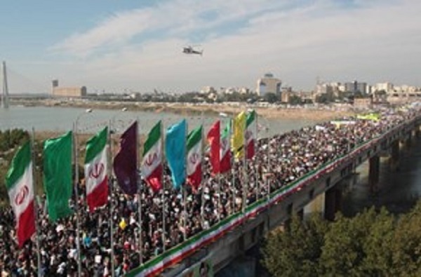 راهپیمایی یوم الله 22 بهمن در اهواز آغاز شد راهپیمایی یوم الله 22 بهمن در اهواز آغاز شد