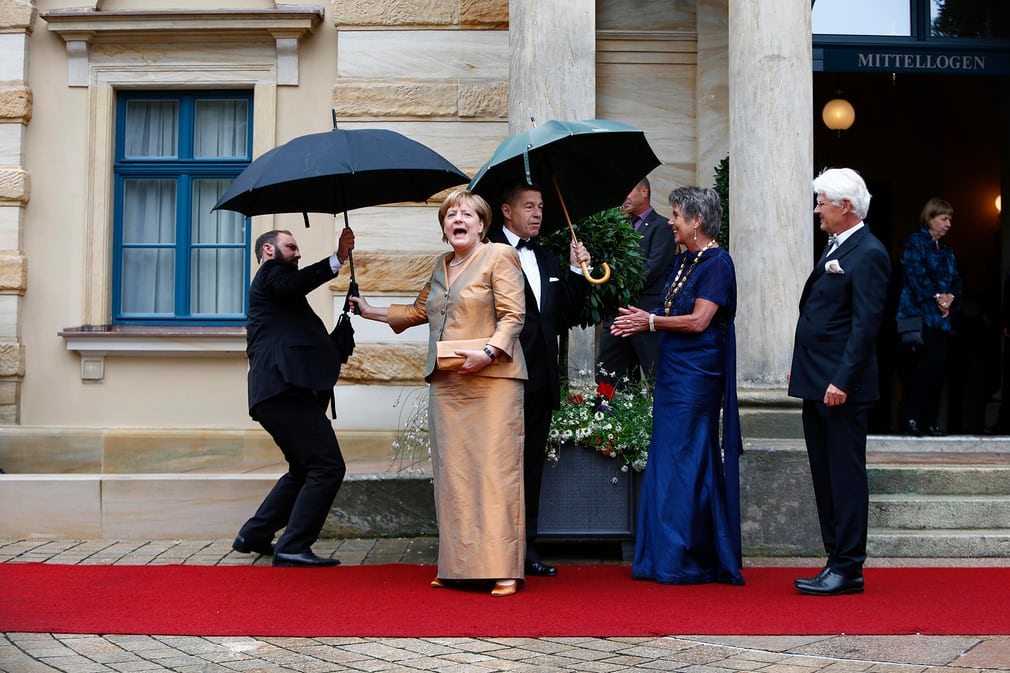پوشش جالب صدر اعظم آلمان +عکس
